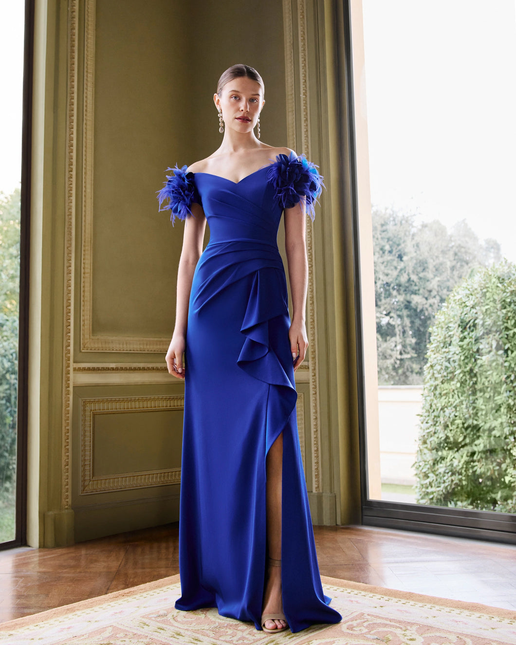 Vestido Largo Rosa Clará Couture 1G17