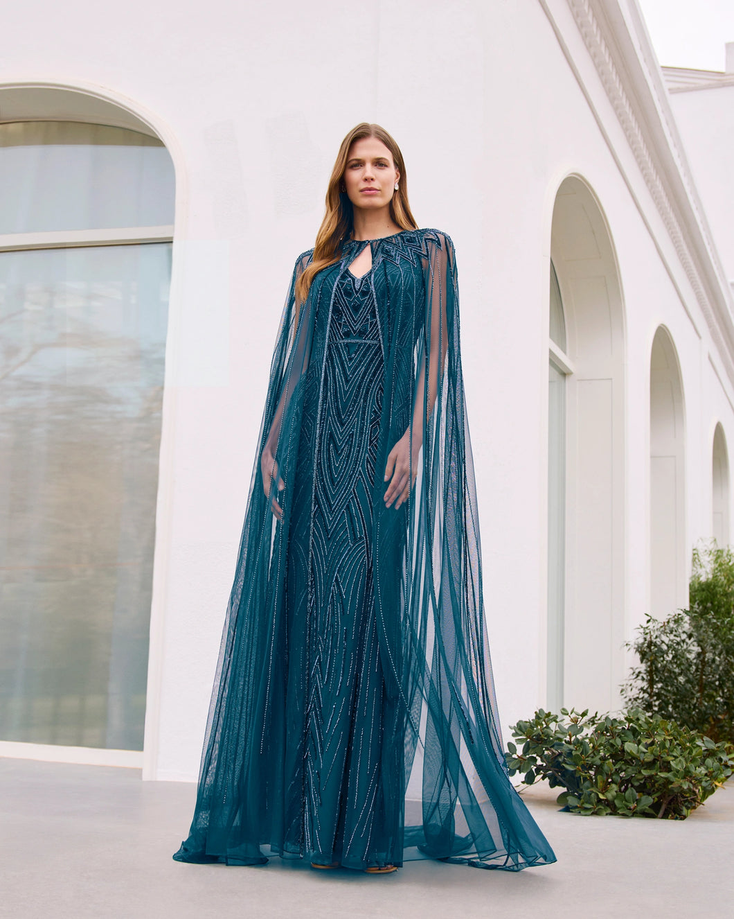 Vestido Largo Rosa Clará Couture 1GG7